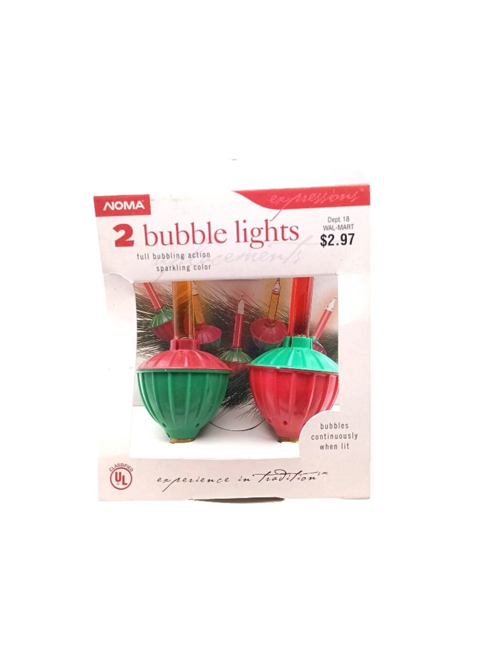Noma Expressions 2 Bubble Lights Replacement Bulbs Full Bubbling Action Sparklin